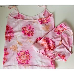 Athleta floral print camisole + underwear combo. NWOT. Size L.